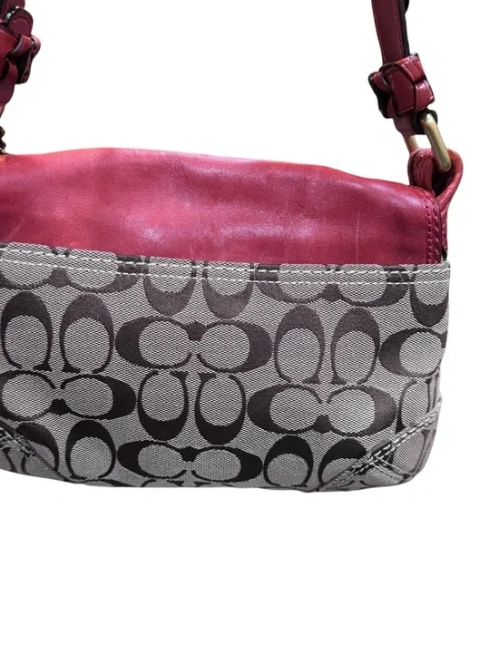 Coach Bleecker Signature Buckle Flap Bag Hobo - Picture 10 of 16